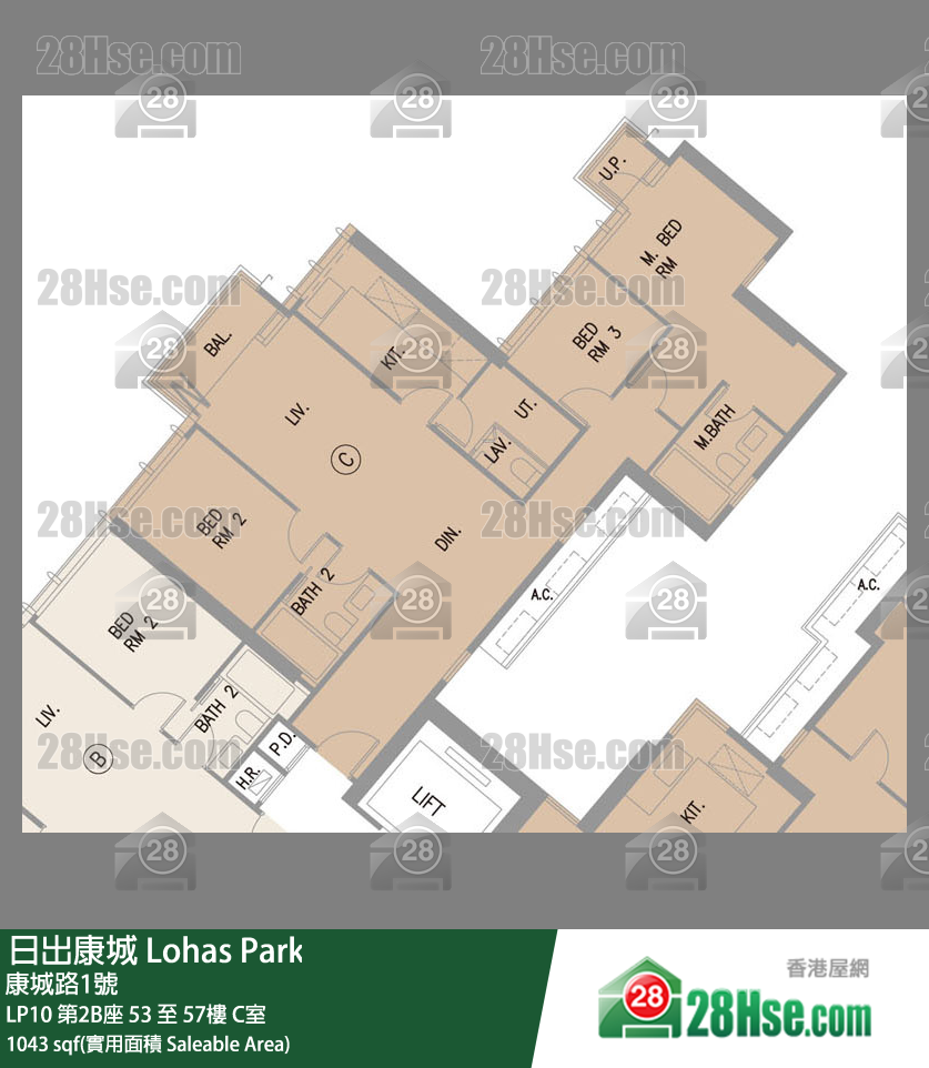 LP10 第2B座 53楼 C室 平面图