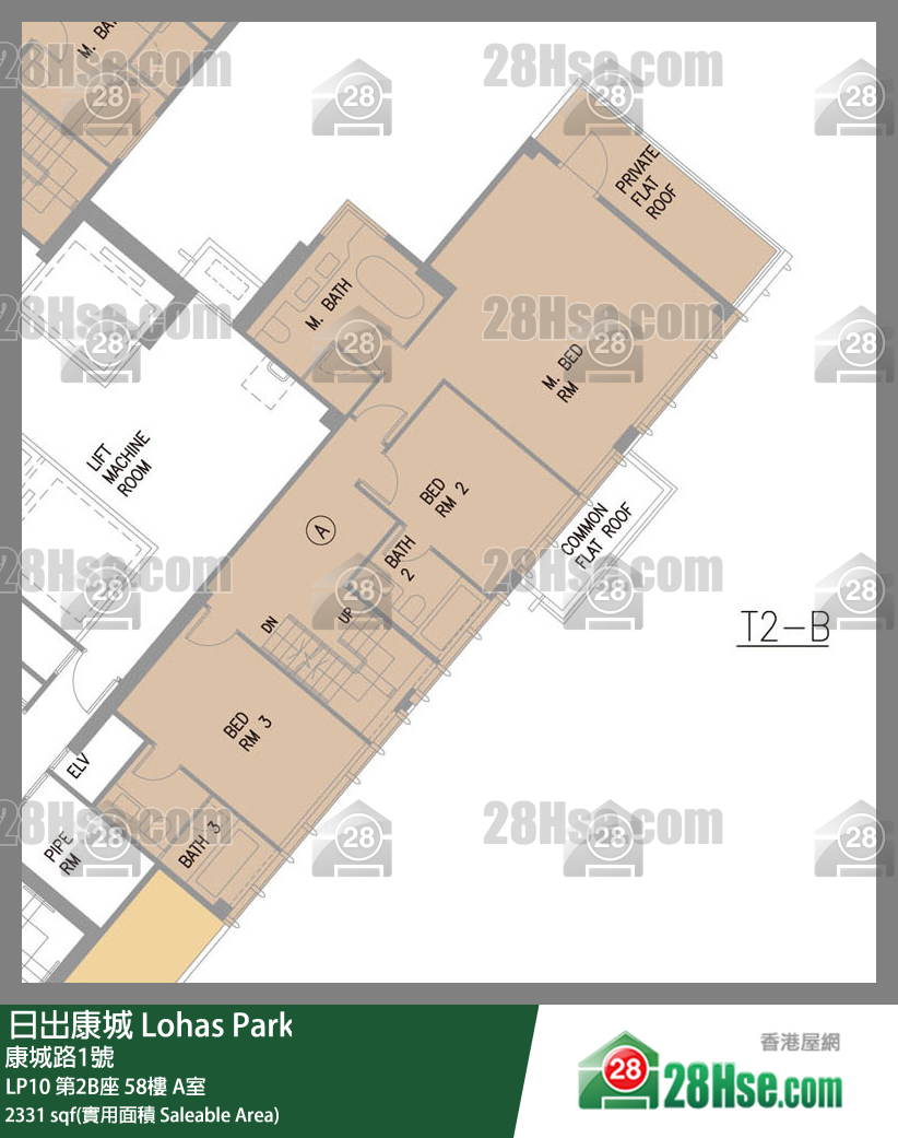 LP10 第2B座 58楼 A室 平面图