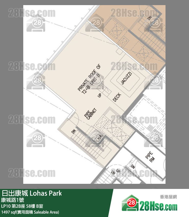 LP10 第2B座58楼 B室 平面图