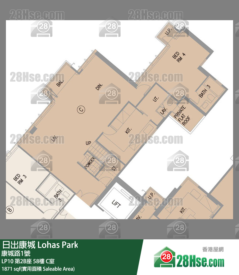 LP10 第2B座 58楼 C室 平面图