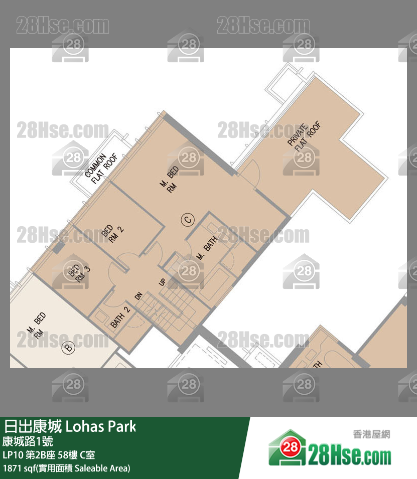 LP10 第2B座 58楼 C室 平面图