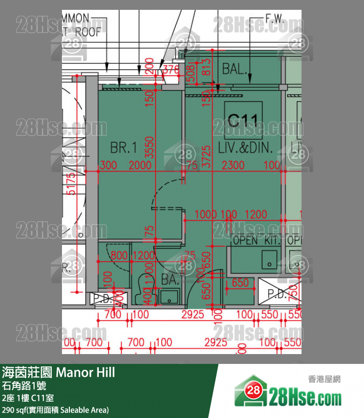 海茵莊園 2座 1樓 C11室 平面圖