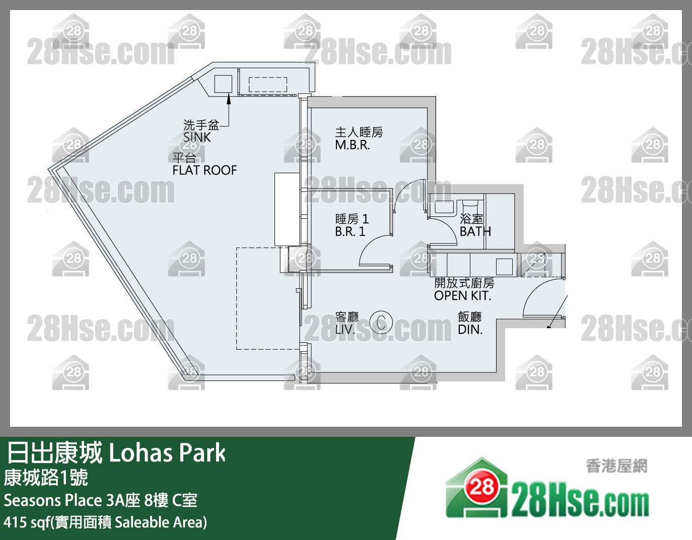 Seasons Place Seasons Place 3A座 8楼 C室 平面图