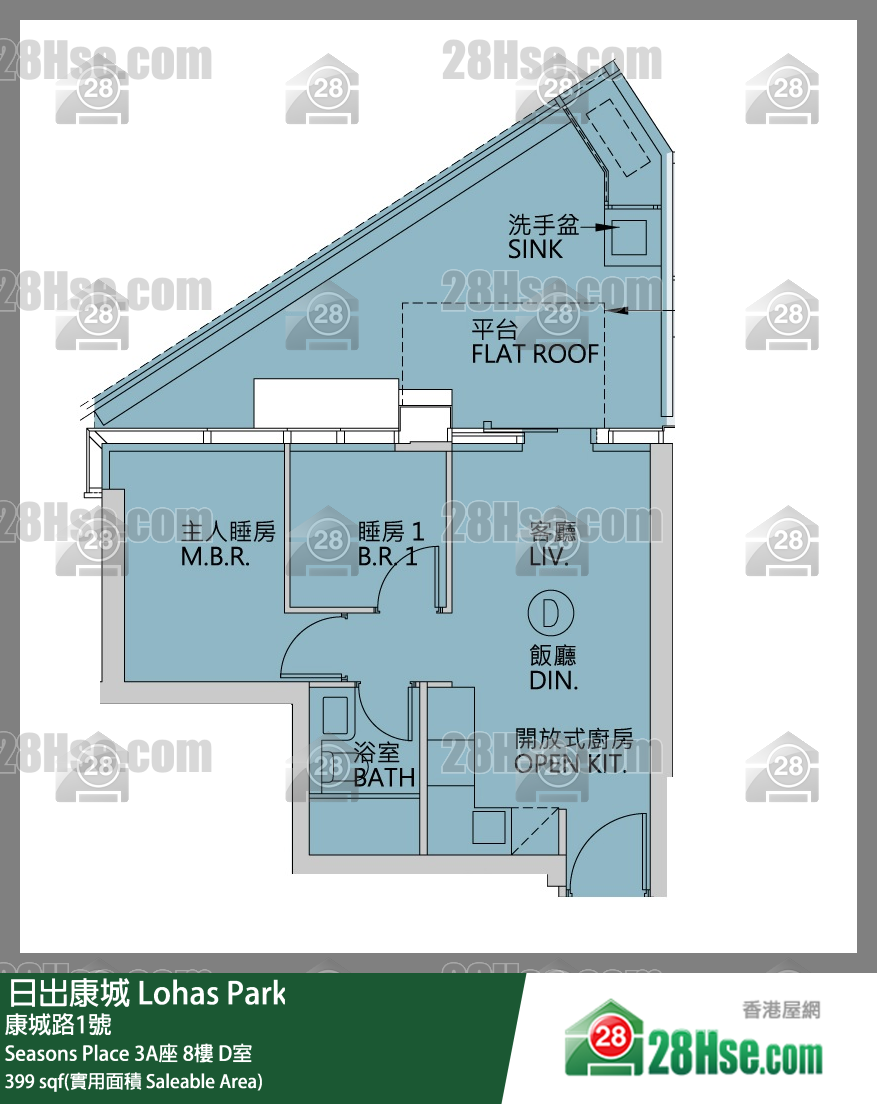 Seasons Place Seasons Place 3A座 8楼 D室 平面图