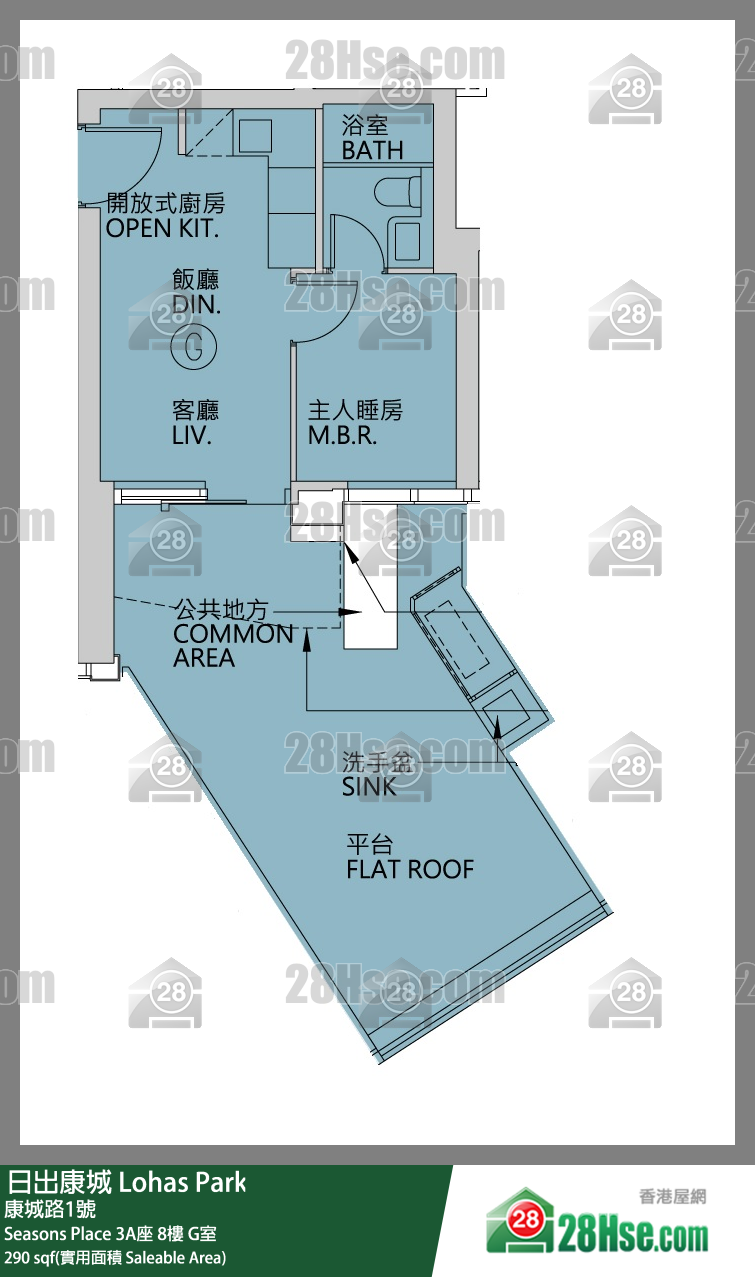 Seasons Place Seasons Place 3A座 8楼 G室 平面图