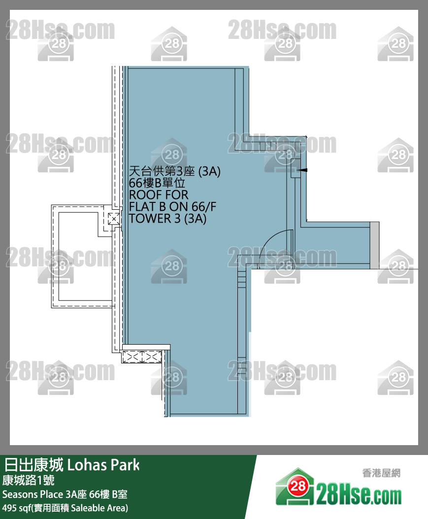 Seasons Place Seasons Place 3A座 66楼 B室 平面图