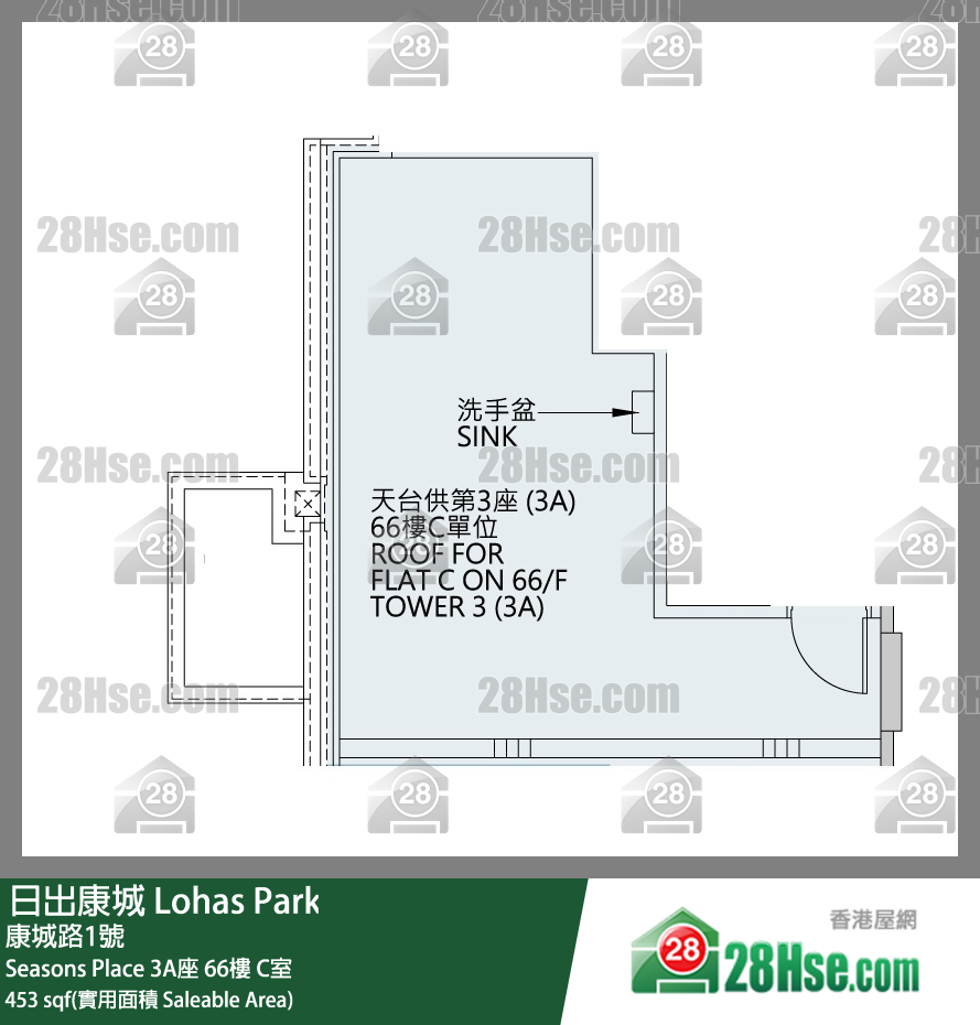 Seasons Place 3A座66楼 C室 平面图