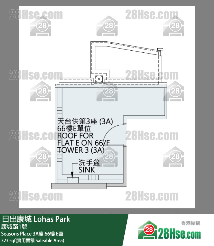 Seasons Place 3A座66楼 E室 平面图