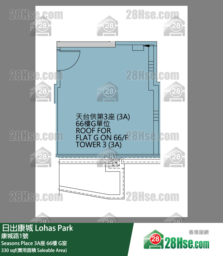 Seasons Place 3A座66楼 G室 平面图