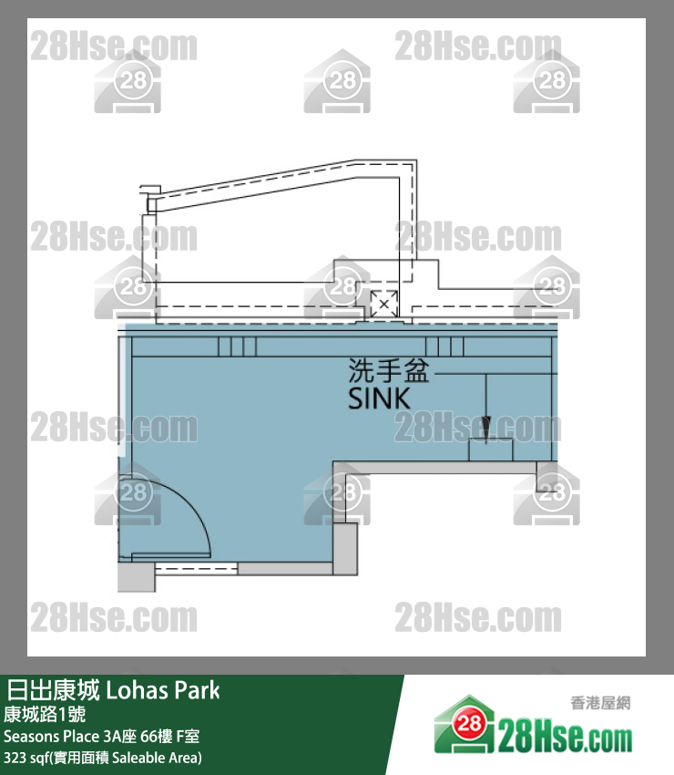 Seasons Place 3A座66楼 F室 平面图