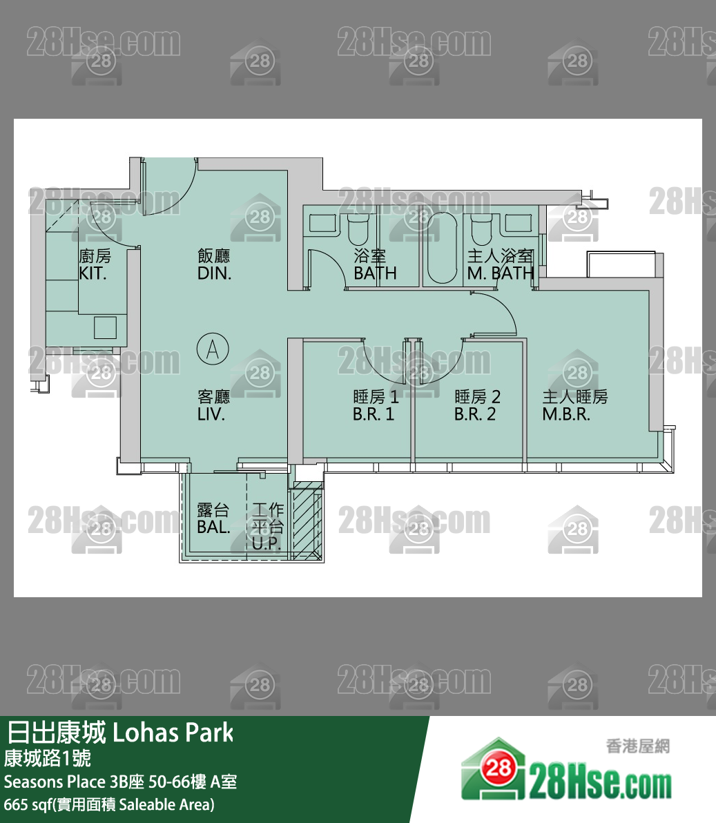 Seasons Place Seasons Place 3B座 60樓 A室 平面圖