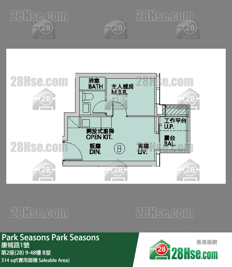 Park Seasons 单位平面图(由 28Hse 提供)