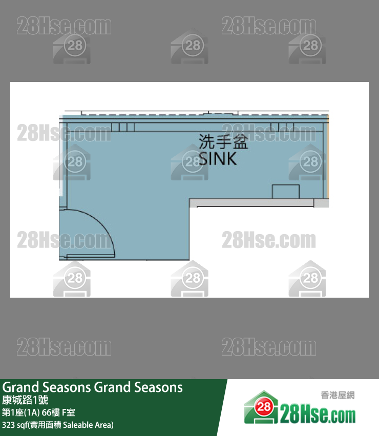 Grand Seasons 第1座(1A)66樓 F室 平面圖