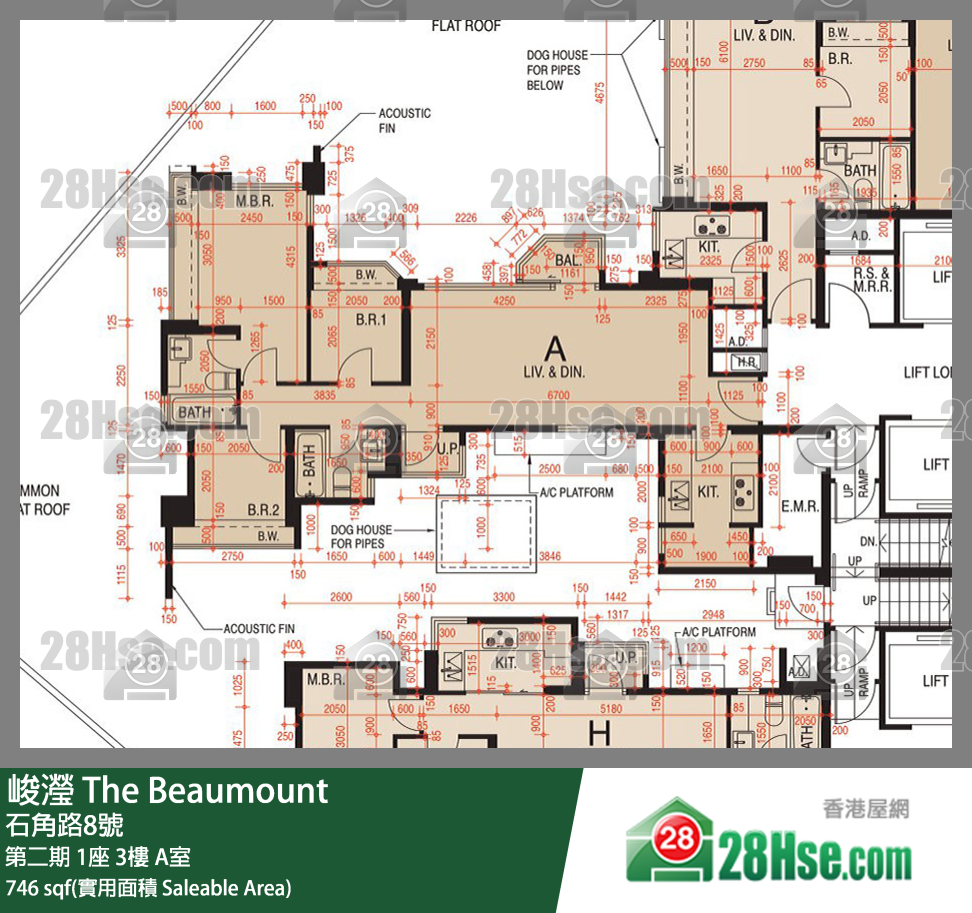 峻瀅 第二期1座3樓 A室 平面圖