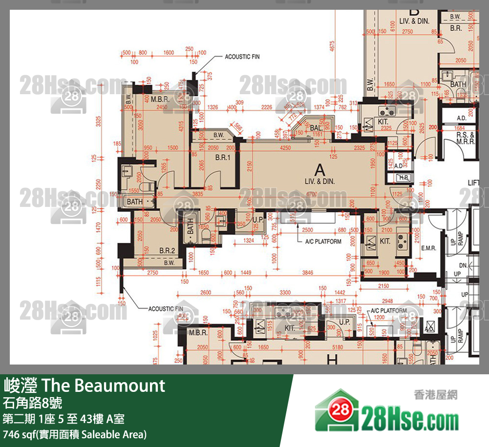 峻瀅 第二期1座5樓 A室 平面圖