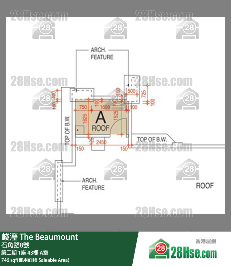 峻瀅 第二期1座43樓 A室 平面圖