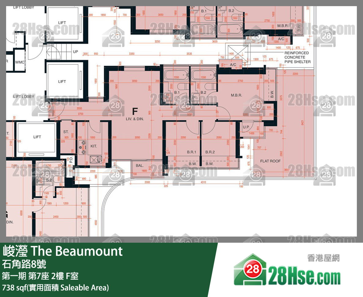 峻瀅 第一期 第7座 2樓 F室 平面圖