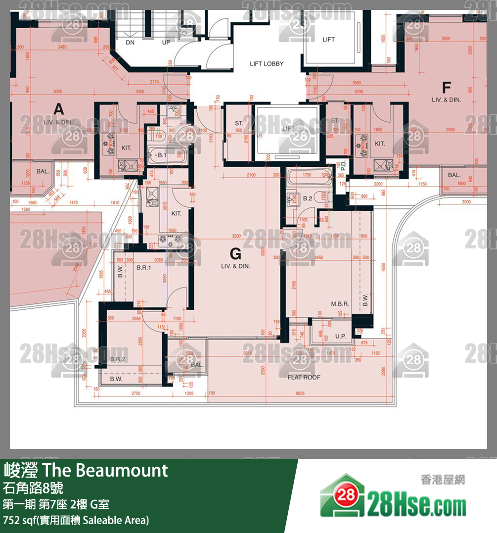 峻瀅 第一期 第7座 2樓 G室 平面圖
