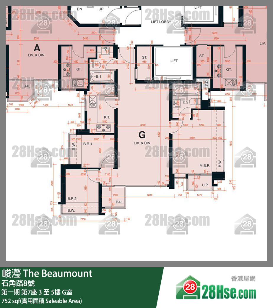 峻瀅 第一期 第7座 3樓 G室 平面圖