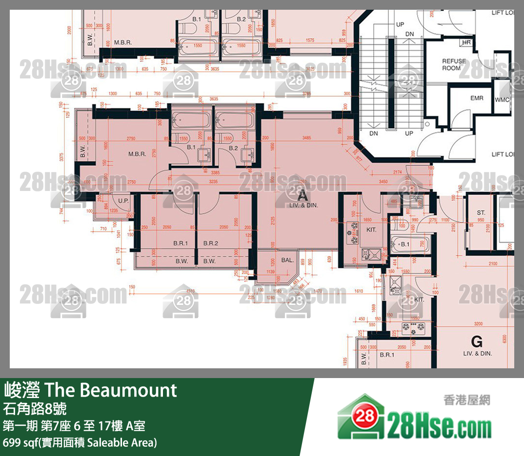 峻瀅 第一期第7座12樓 A室 平面圖