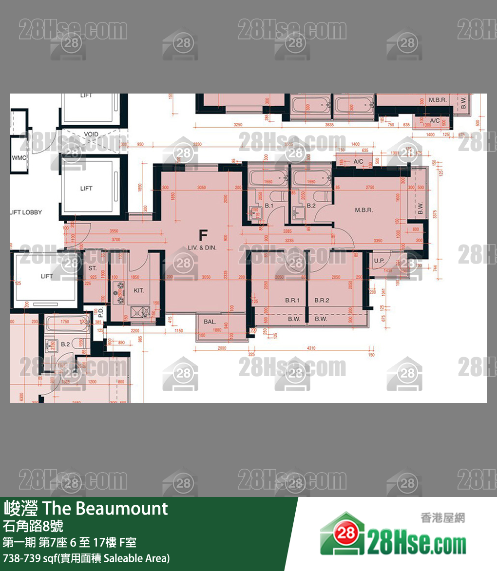 峻滢 单位平面图(由 28Hse 提供)