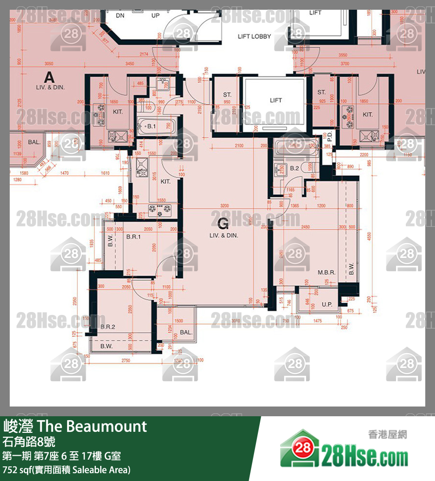 峻瀅 第一期第7座12樓 G室 平面圖