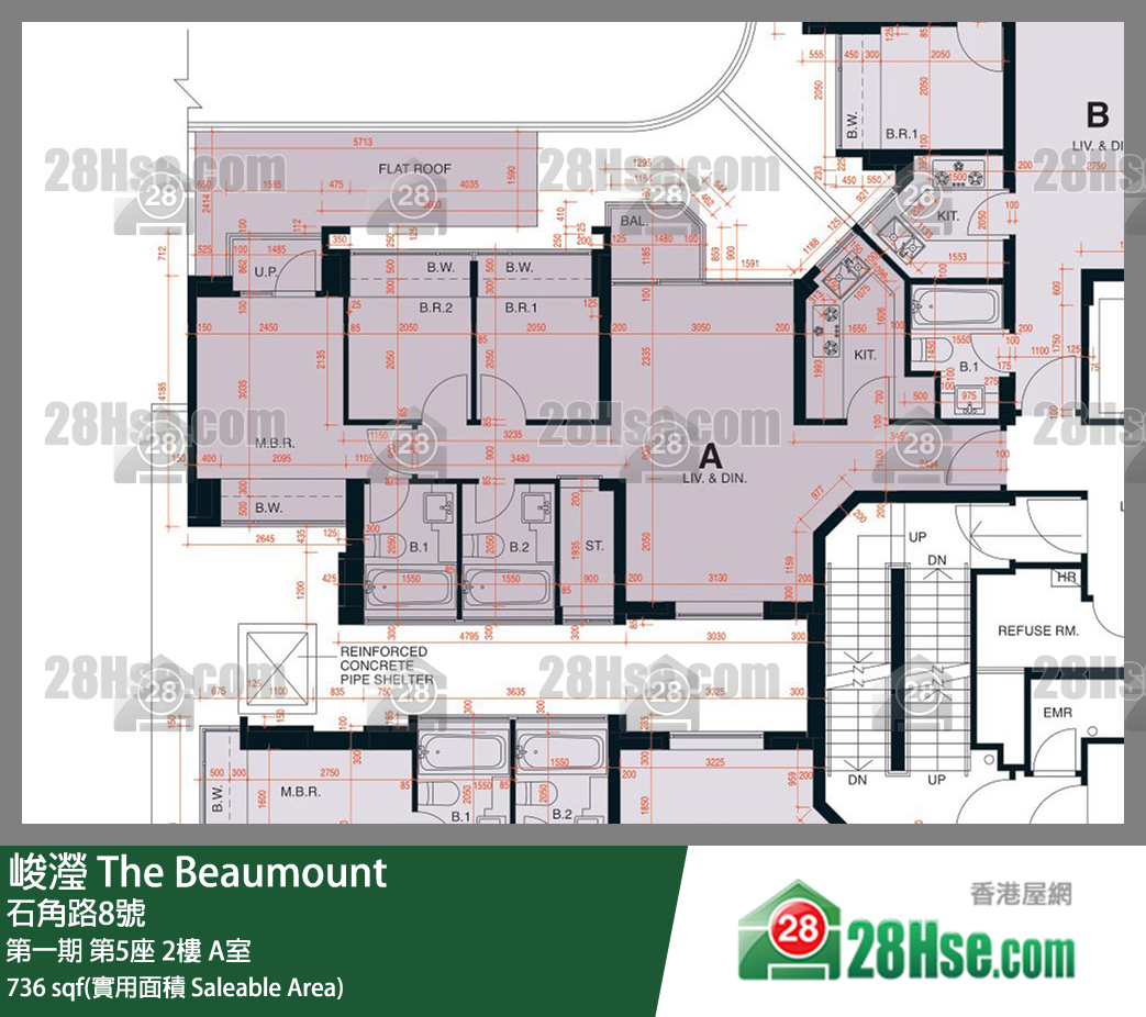峻瀅 第一期第5座2樓 A室 平面圖