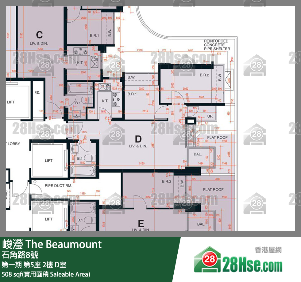 峻瀅 第一期 第5座 2樓 D室 平面圖