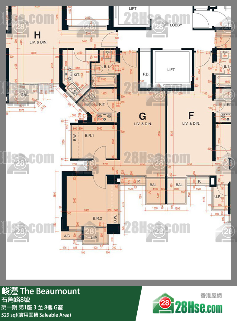 峻瀅 第一期第1座5樓 G室 平面圖