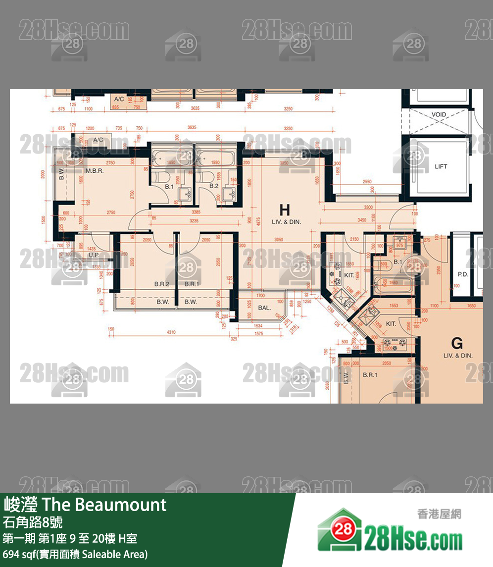 峻瀅 單位平面圖(由 28Hse 提供) 峻瀅 單位平面圖(由 28Hse 提供)