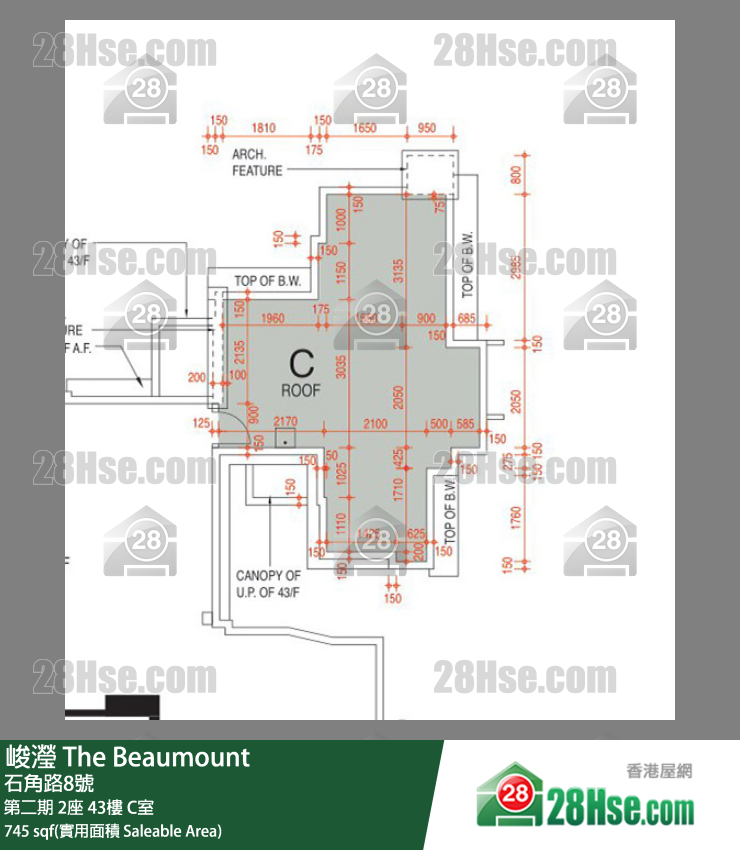 峻滢 第二期2座43楼 C室 平面图