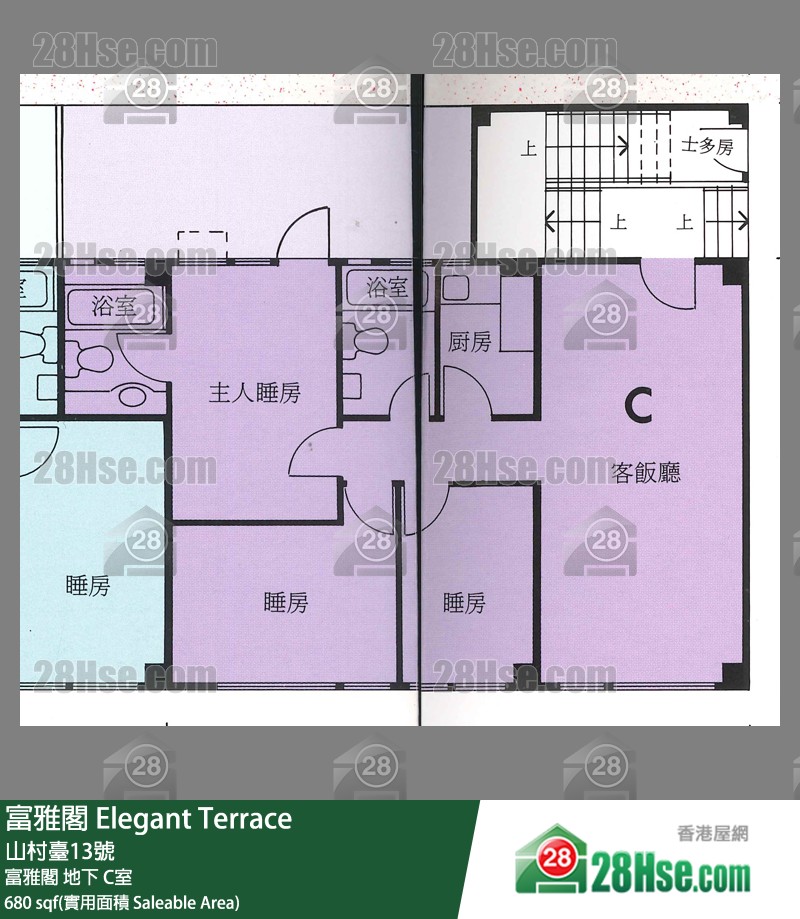 富雅閣 富雅閣 C室 平面圖