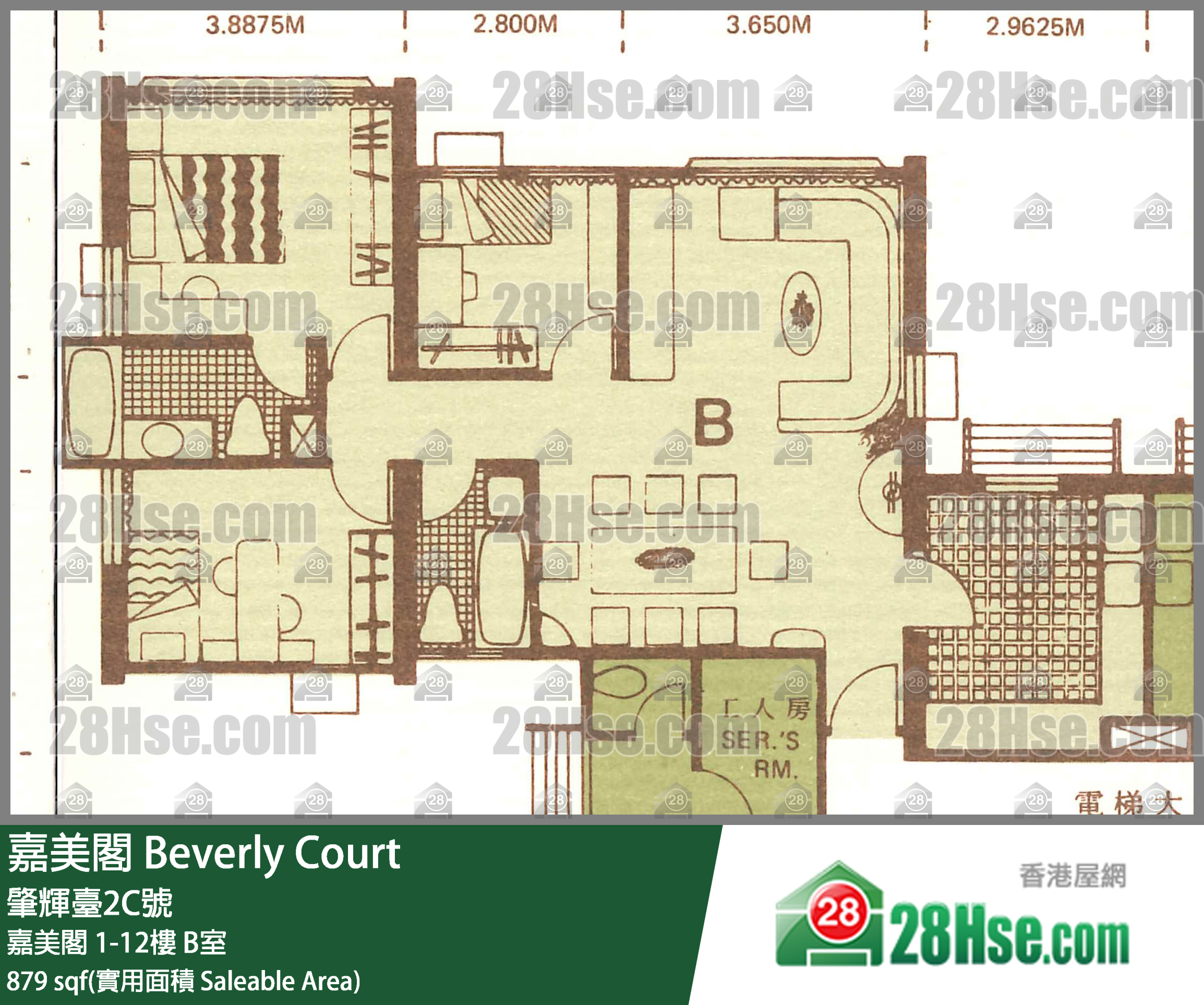 嘉美閣 嘉美閣8樓 B室 平面圖