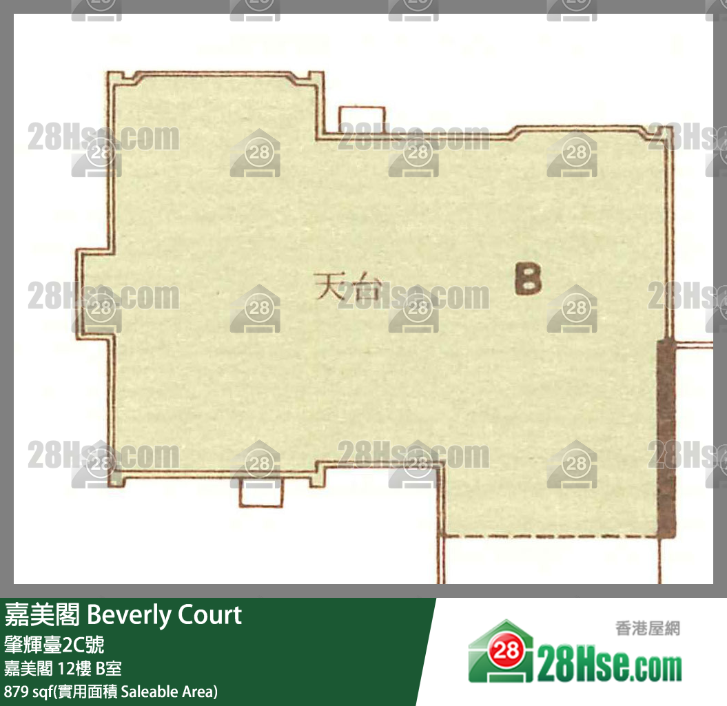 嘉美閣 嘉美閣12樓 B室 平面圖