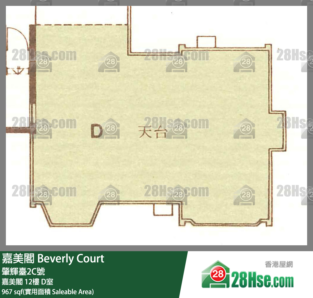 嘉美閣 嘉美閣12樓 D室 平面圖