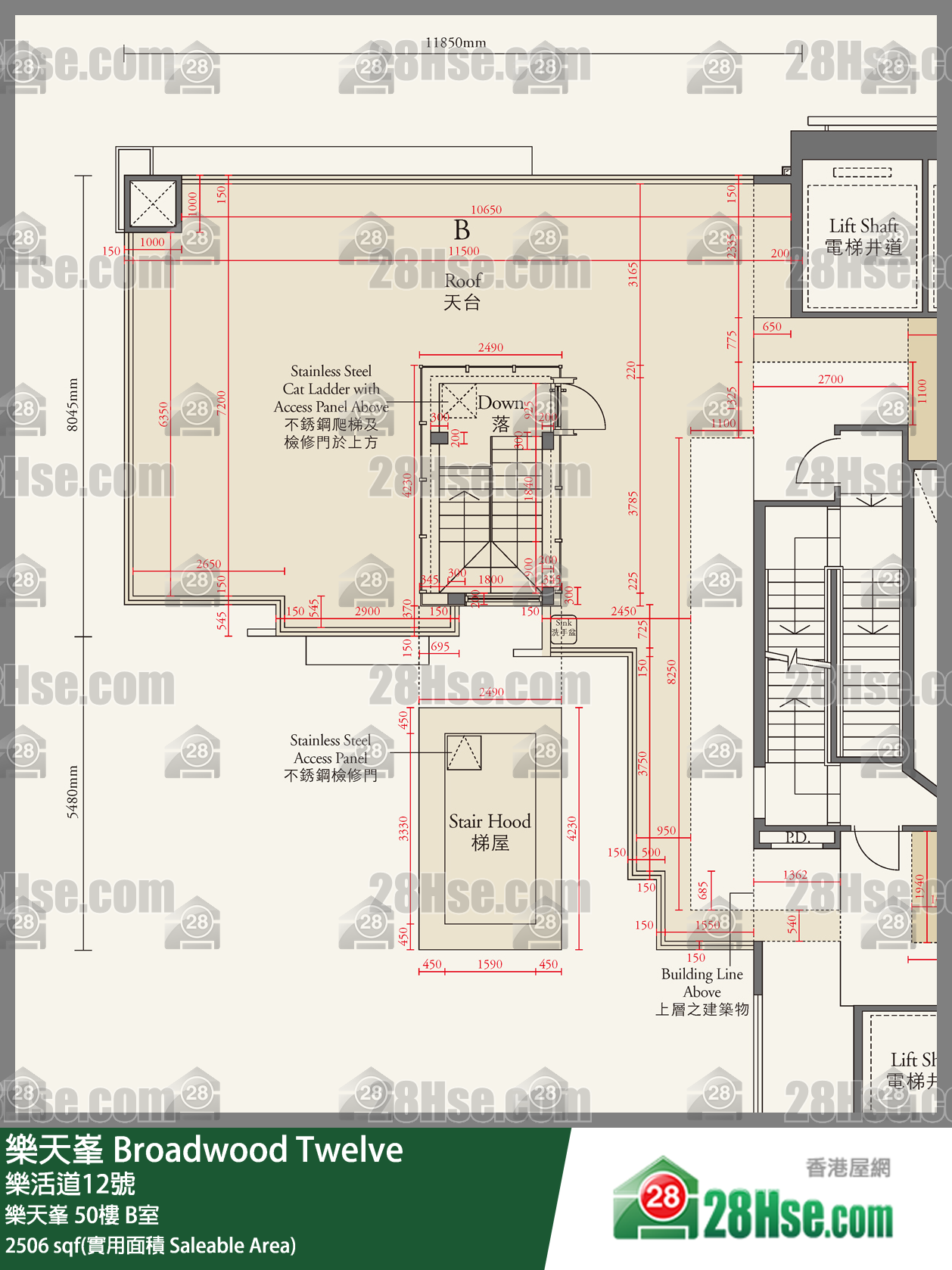 樂天峰 樂天峯50樓 B室 平面圖