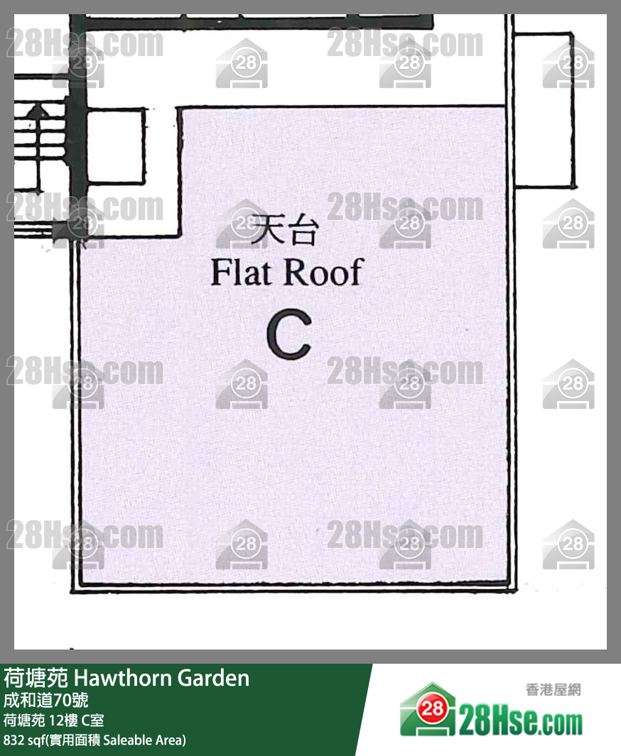 荷塘苑 荷塘苑12楼 C室 平面图