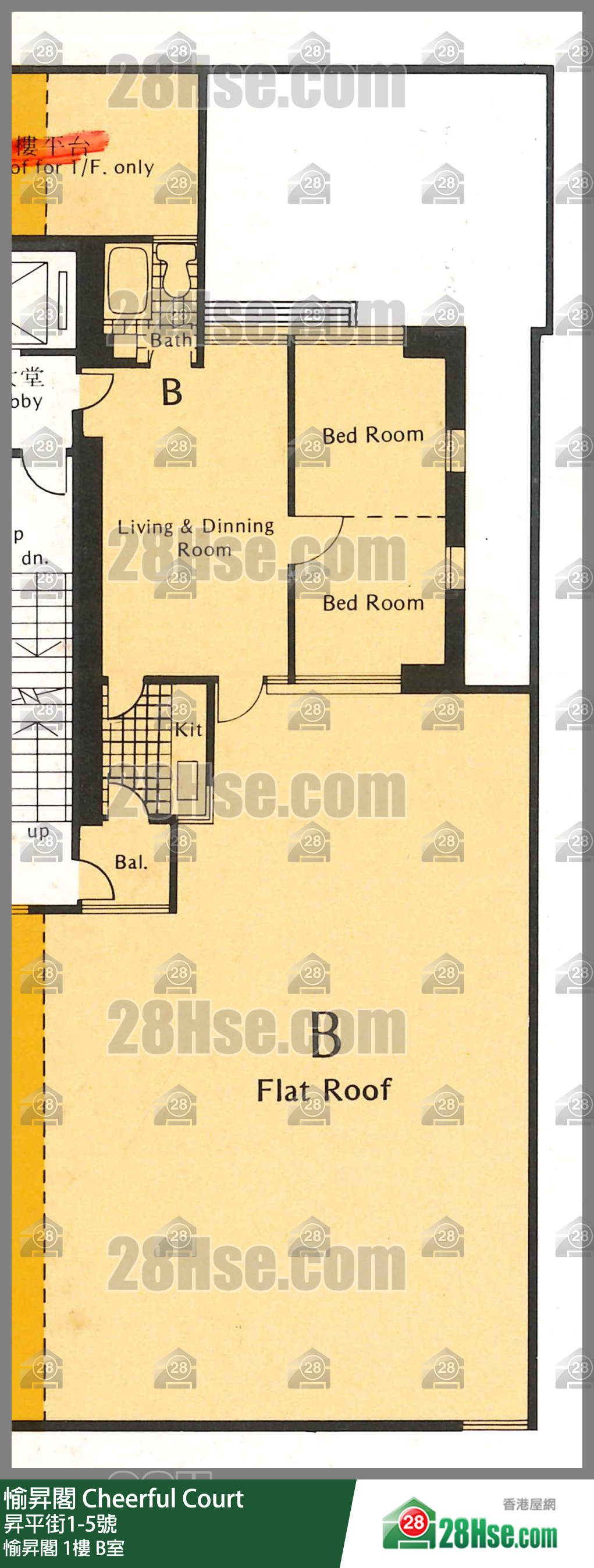 愉升阁 愉升阁1楼 B室 平面图