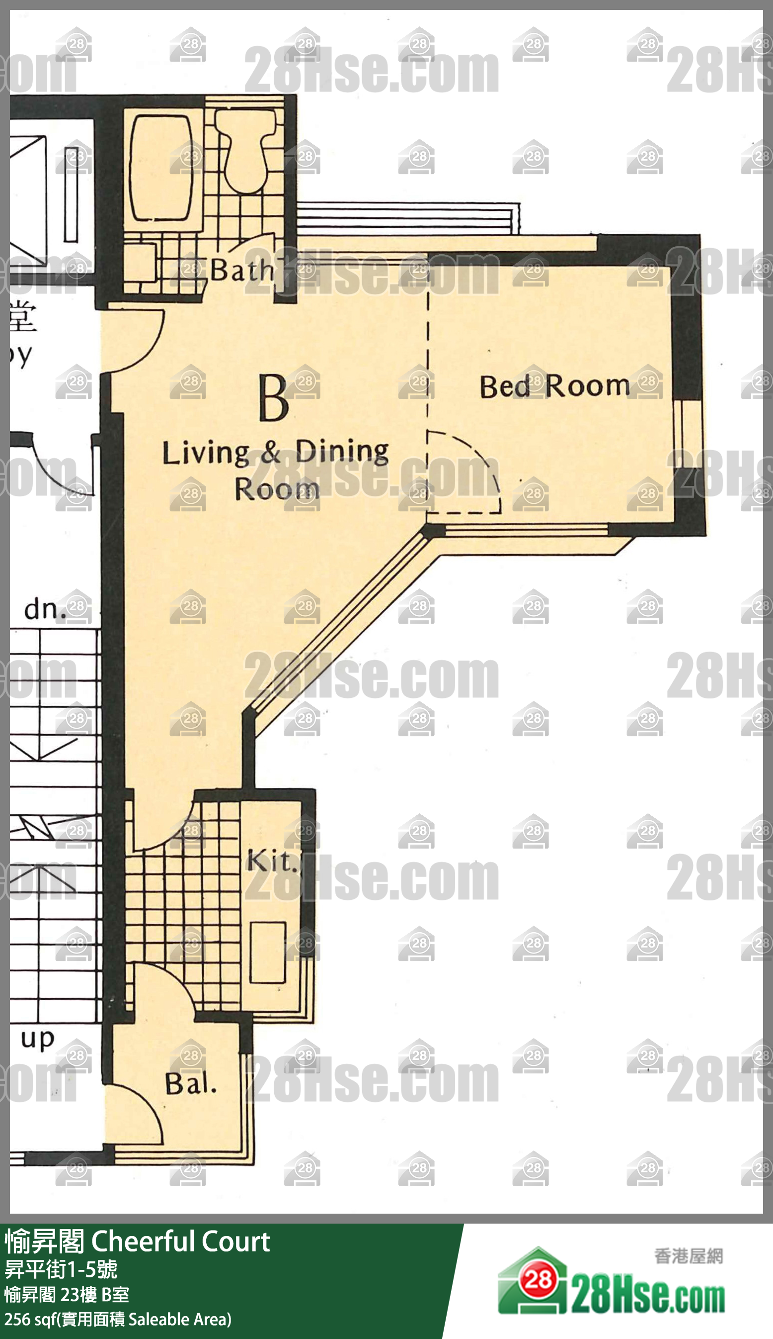 愉升阁 愉升阁 23楼 B室 平面图