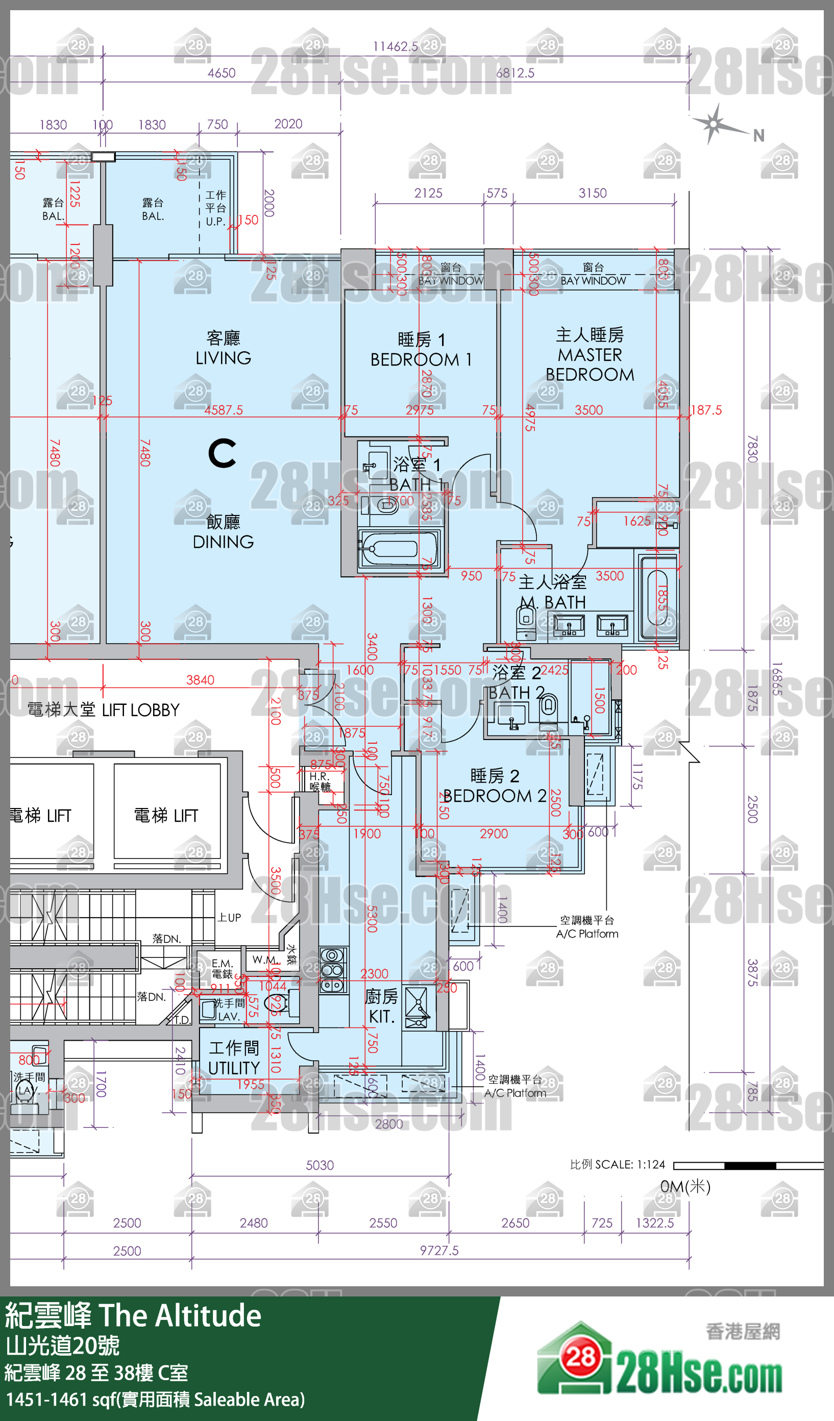 紀雲峰 紀雲峰38樓 C室 平面圖