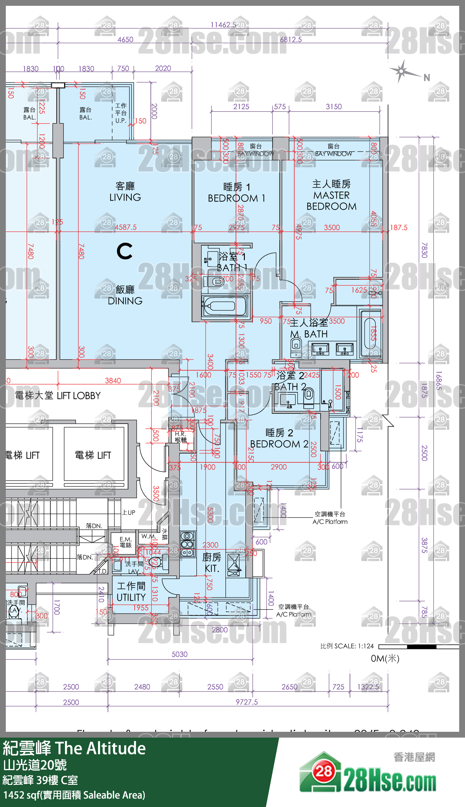 紀雲峰 紀雲峰 39樓 C室 平面圖