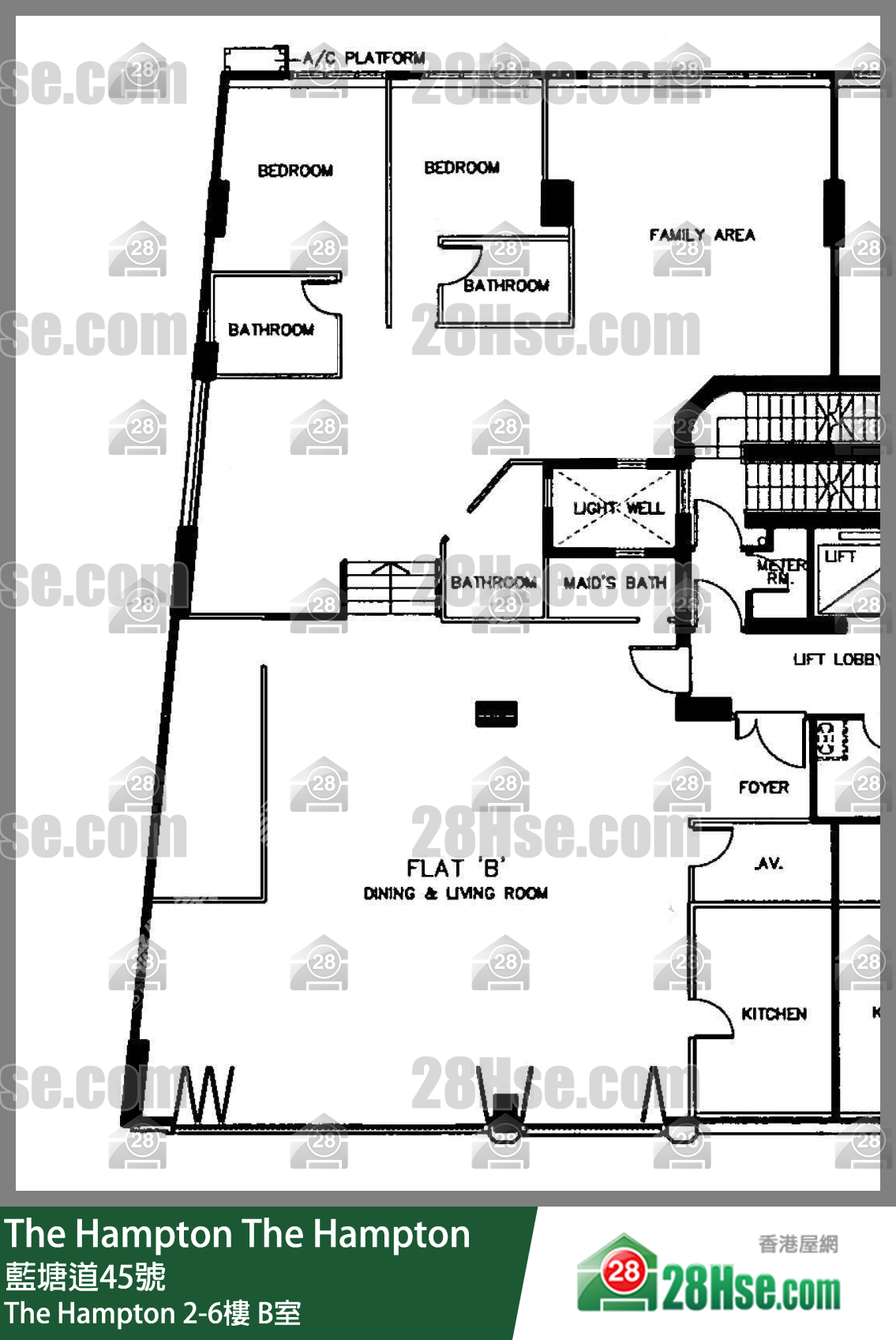The Hampton The Hampton 5樓 B室 平面圖