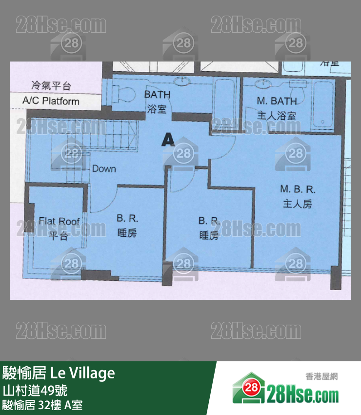 骏愉居 骏愉居32楼 A室 平面图
