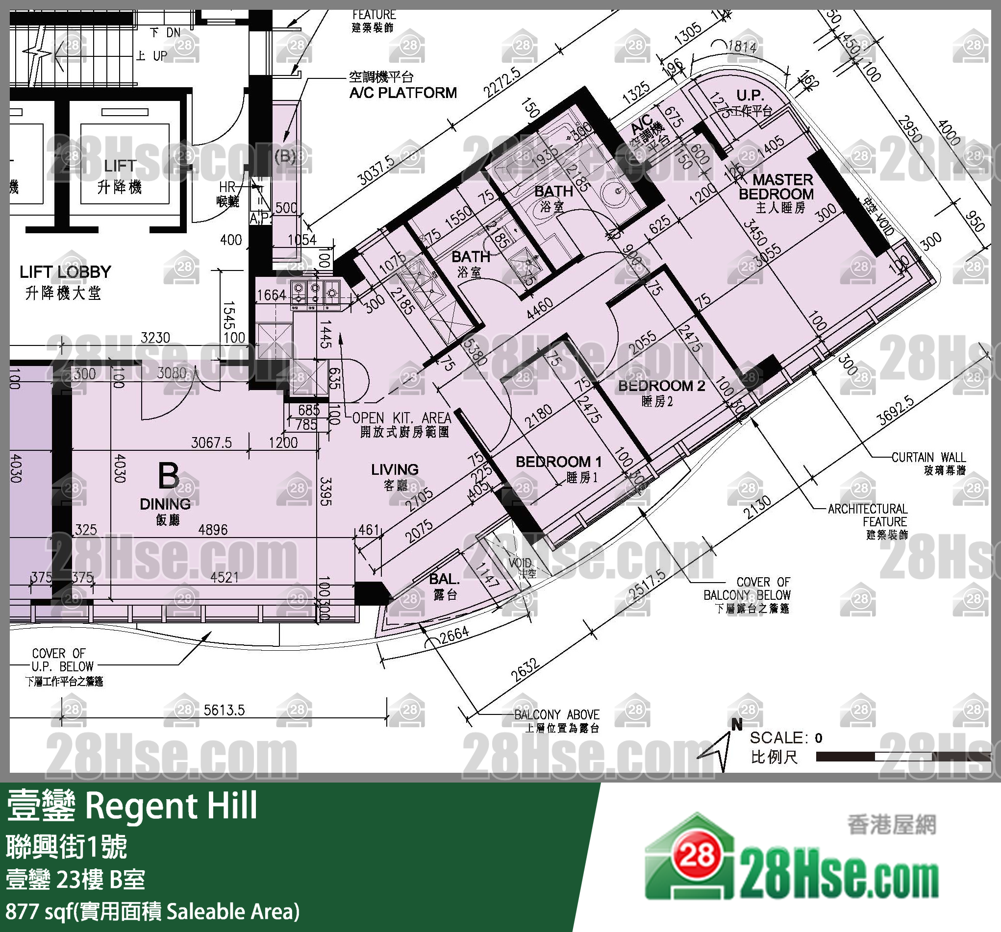 壹鑾 壹鑾 23樓 B室 平面圖