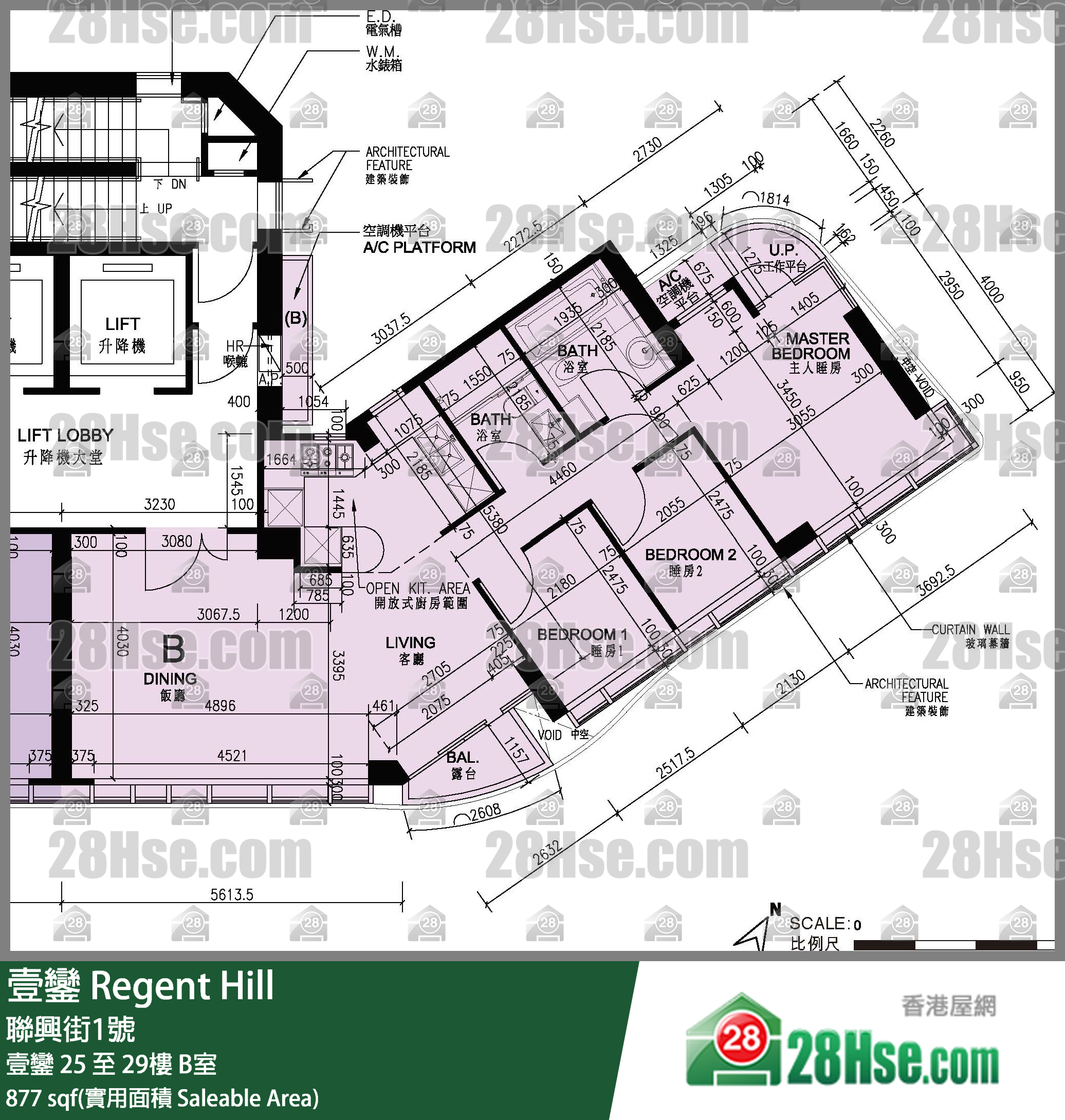 壹鑾 壹鑾 29樓 B室 平面圖