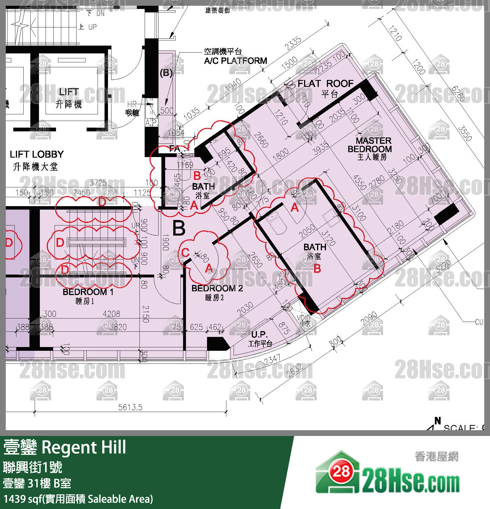 壹銮 壹銮 31楼 B室 平面图