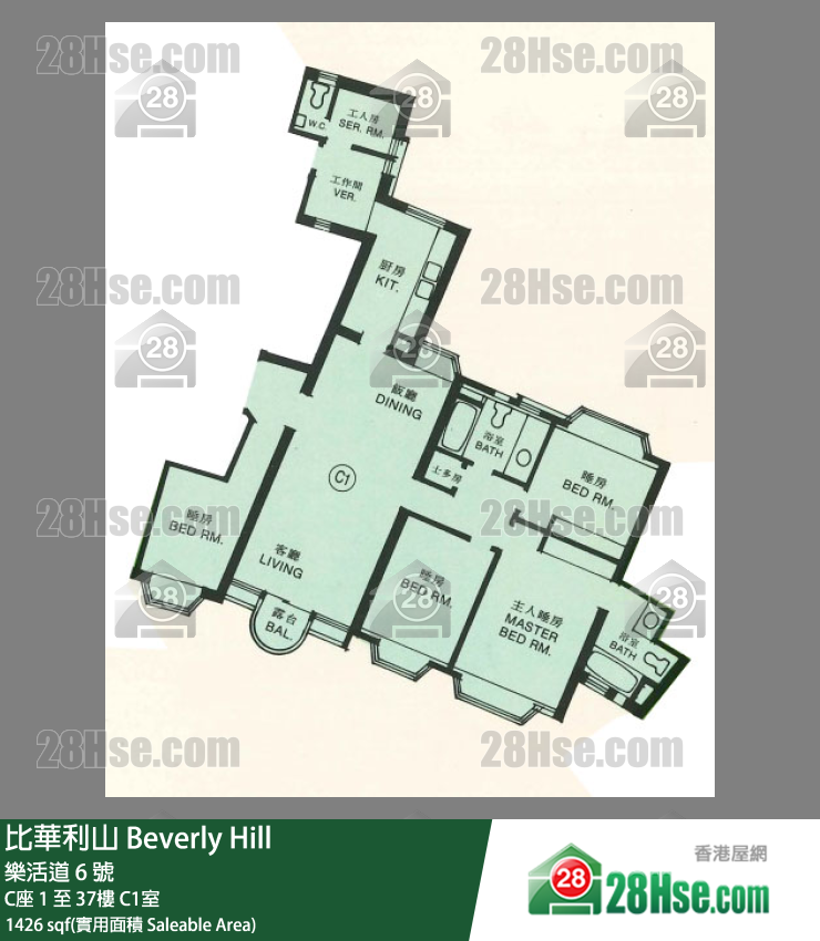 Beverly Hill Unit FloorPlan (Provided by 28Hse)