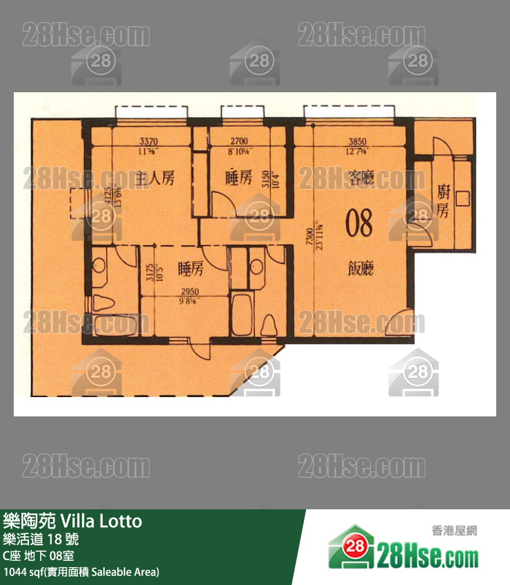 乐陶苑 C座 08室 平面图