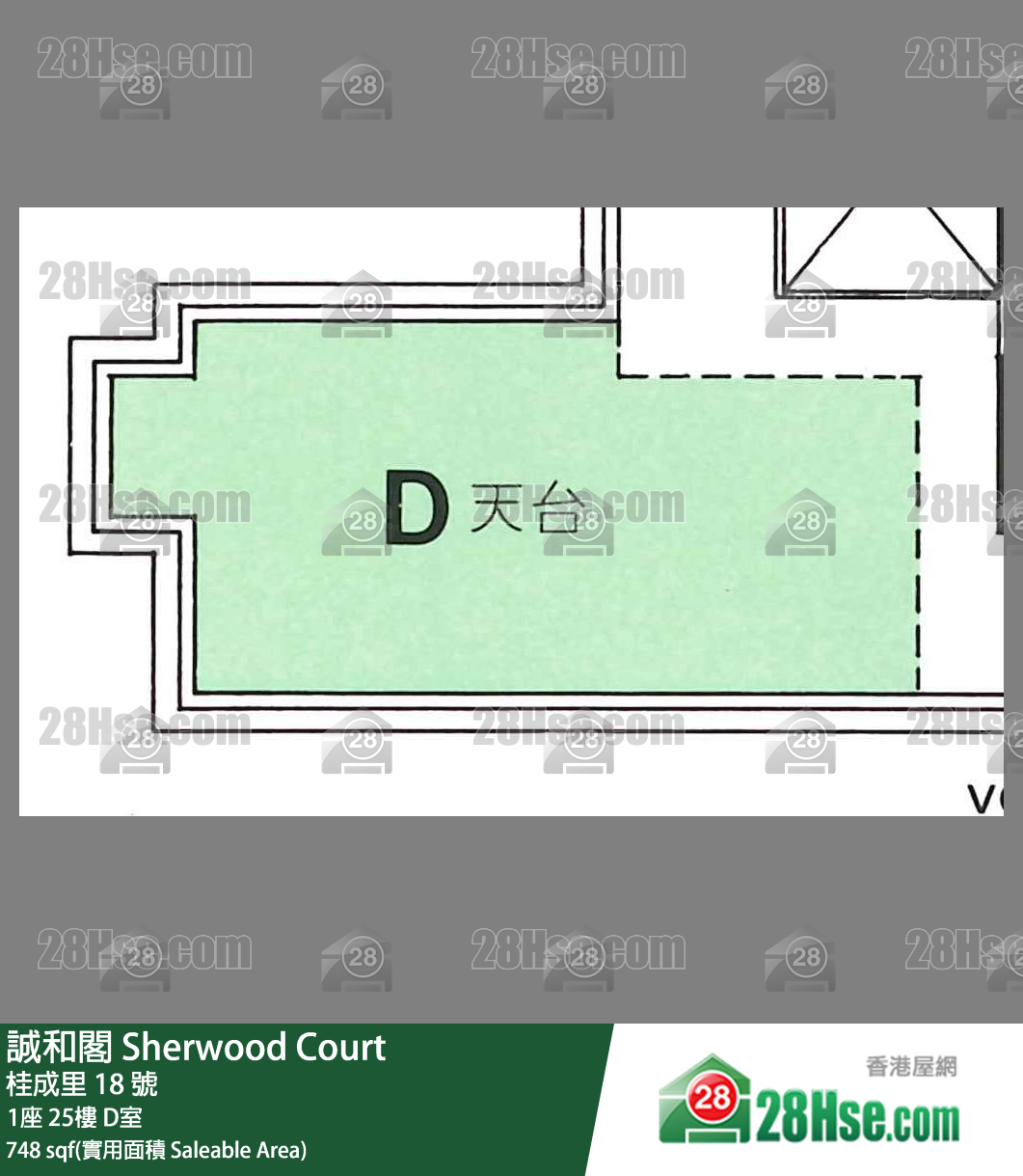 誠和閣 1座25樓 D室 平面圖