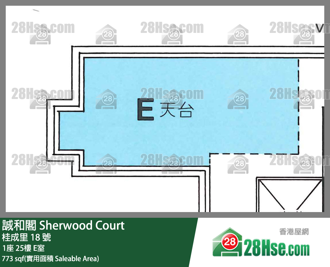 誠和閣 1座25樓 E室 平面圖